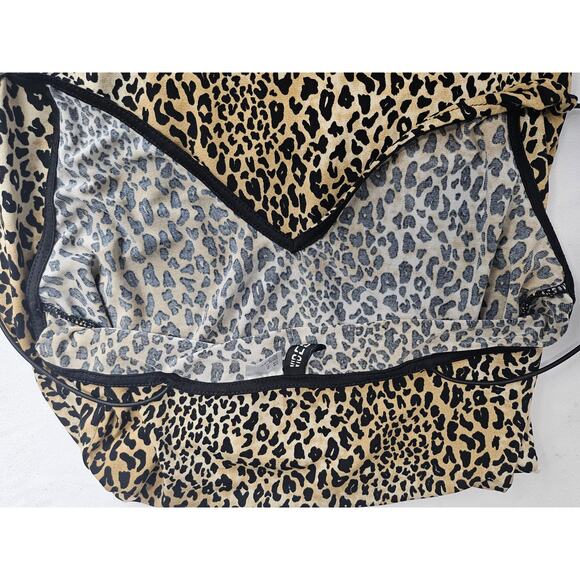 H & M  Divided Leopard Print Dress/ Camisole Stretch Dress - Size 2 - Picture 5 of 8